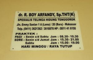 dokter tht makassar Dr. R. Boy Arfandy, Sp. THT