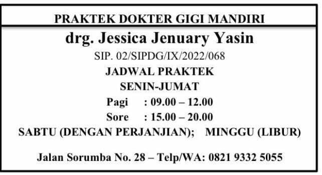 drg. Jessica Jenuary Yasin