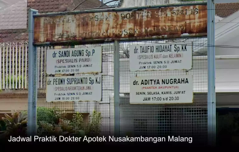 Jadwal Praktik Dokter Apotek Nusakambangan Malang