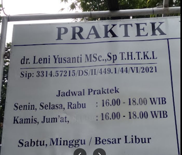 dr. Leni Yusanti, MSc., Sp.THT-KL