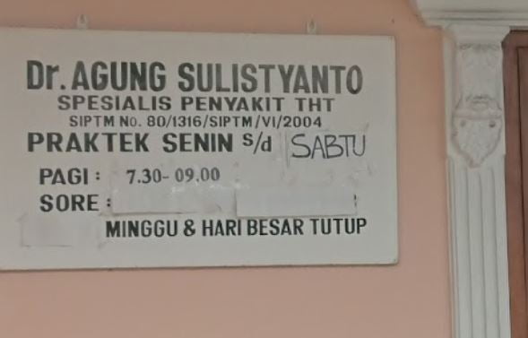 Dr. Agung Sulistyanto