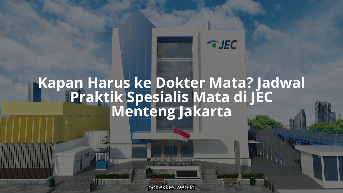 Pemeriksaan mata menggunakan alat diagnostik canggih di JEC Eye Center Menteng.